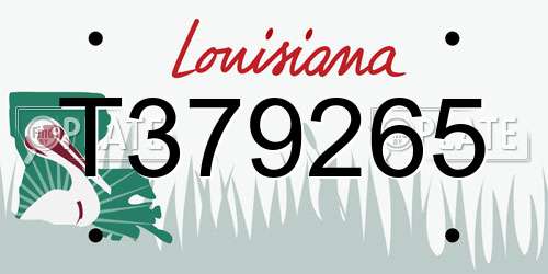 T379265 Louisiana License Plate