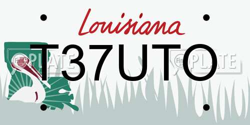 T37UTO Louisiana License Plate
