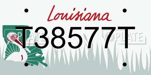 T38577T Louisiana License Plate