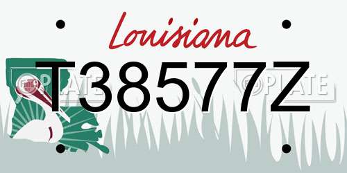 T38577Z Louisiana License Plate