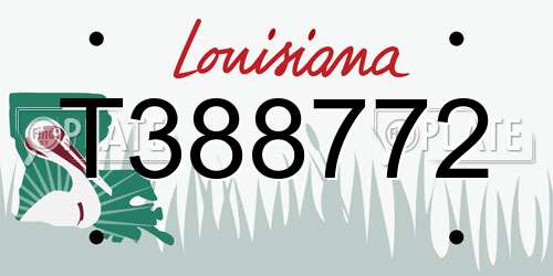 T388772 Louisiana License Plate