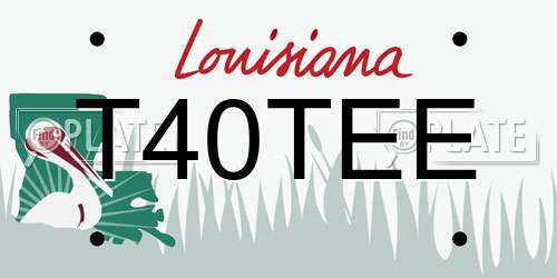 T40TEE Louisiana License Plate