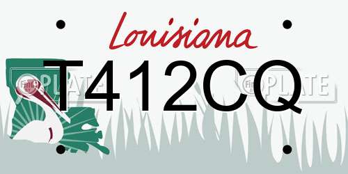 T412CQ Louisiana License Plate