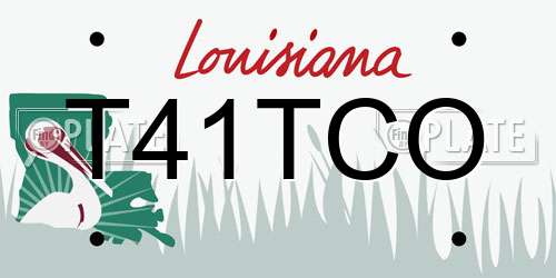T41TCO Louisiana License Plate