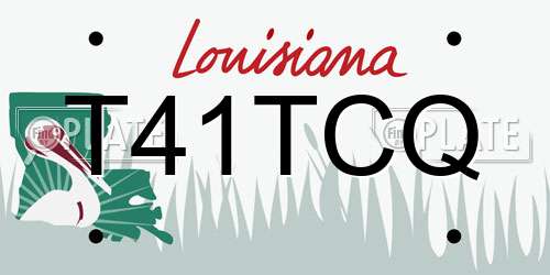 T41TCQ Louisiana License Plate