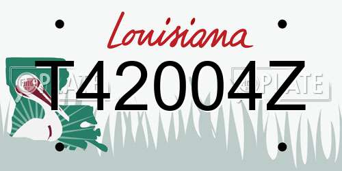 T42004Z Louisiana License Plate