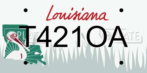 T421OA Louisiana License Plate