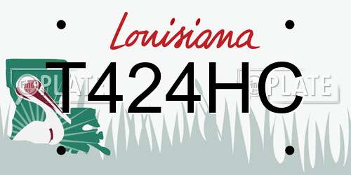 T424HC Louisiana License Plate