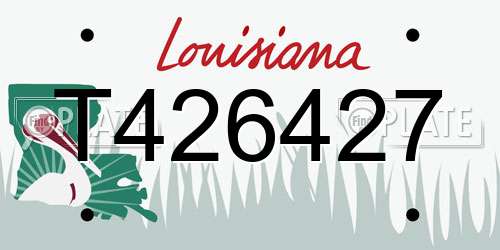 T426427 Louisiana License Plate