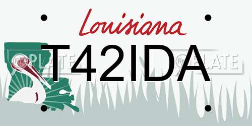 T42IDA Louisiana License Plate