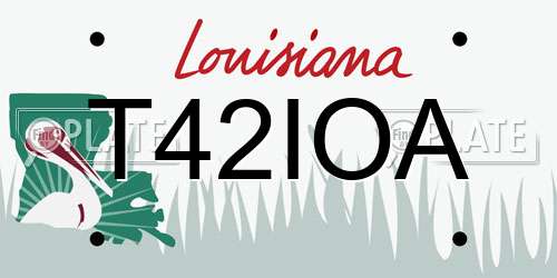 T42IOA Louisiana License Plate