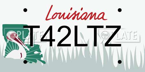 T42LTZ Louisiana License Plate