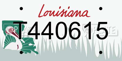 T440615 Louisiana License Plate
