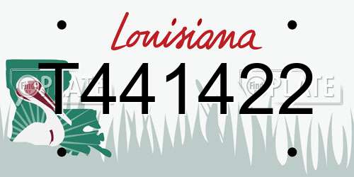 T441422 Louisiana License Plate