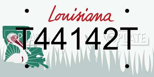 T44142T Louisiana License Plate
