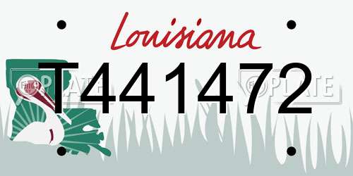 T441472 Louisiana License Plate