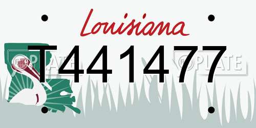 T441477 Louisiana License Plate