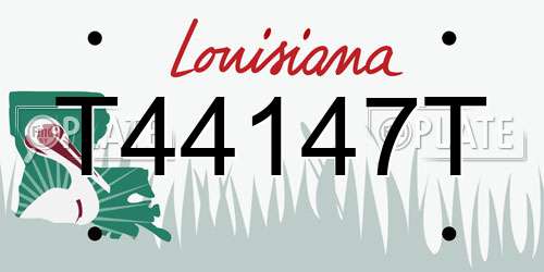 T44147T Louisiana License Plate