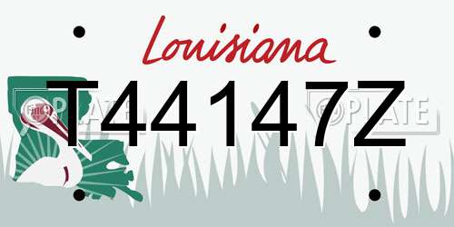 T44147Z Louisiana License Plate