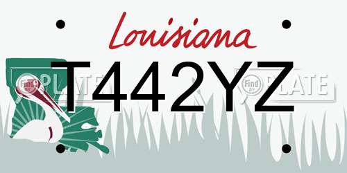 T442YZ Louisiana License Plate