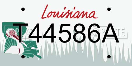 T44586A Louisiana License Plate