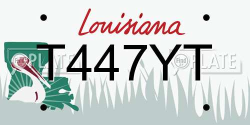 T447YT Louisiana License Plate