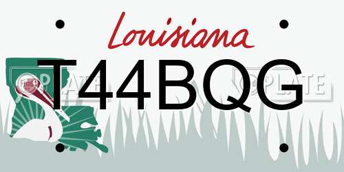 T44BQG Louisiana License Plate