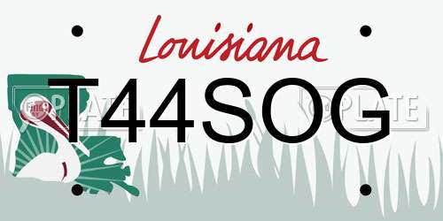 T44SOG Louisiana License Plate