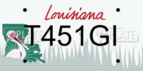 T451GI Louisiana License Plate