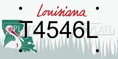 T4546L Louisiana License Plate