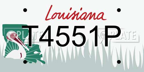 T4551P Louisiana License Plate