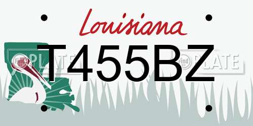 T455BZ Louisiana License Plate