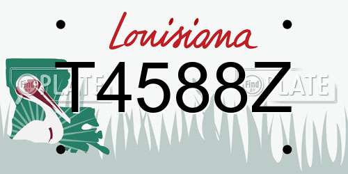 T4588Z Louisiana License Plate