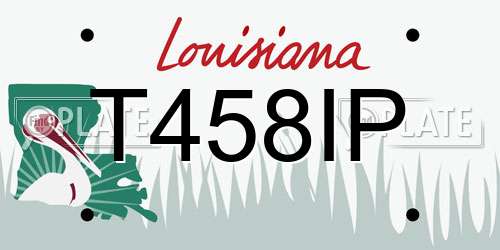 T458IP Louisiana License Plate