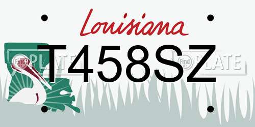 T458SZ Louisiana License Plate