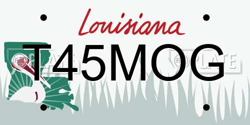 T45MOG Louisiana License Plate