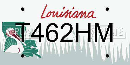 T462HM Louisiana License Plate