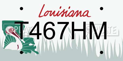T467HM Louisiana License Plate