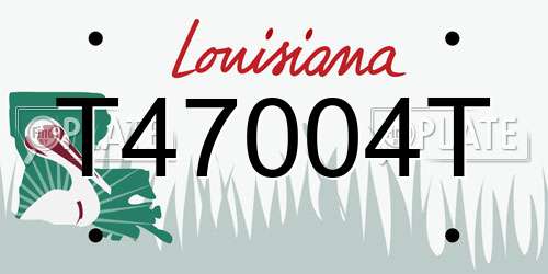 T47004T Louisiana License Plate