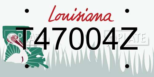 T47004Z Louisiana License Plate