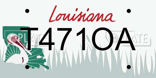 T471OA Louisiana License Plate
