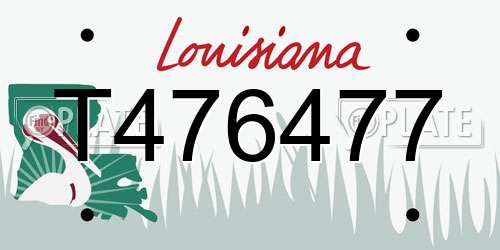 T476477 Louisiana License Plate