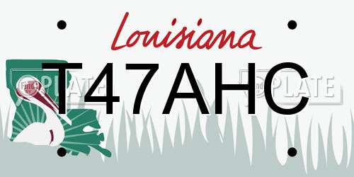 T47AHC Louisiana License Plate