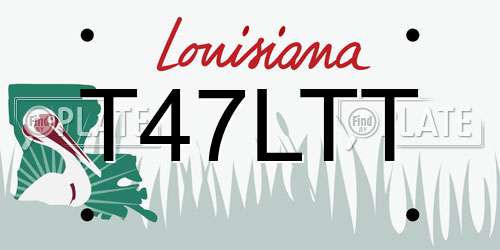 T47LTT Louisiana License Plate