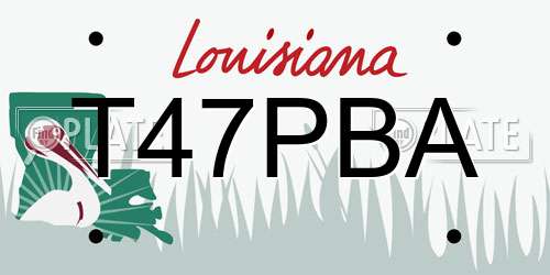 T47PBA Louisiana License Plate