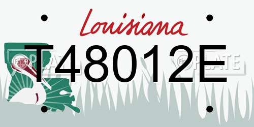 T48012E Louisiana License Plate