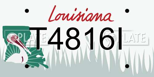 T4816I Louisiana License Plate