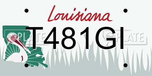 T481GI Louisiana License Plate