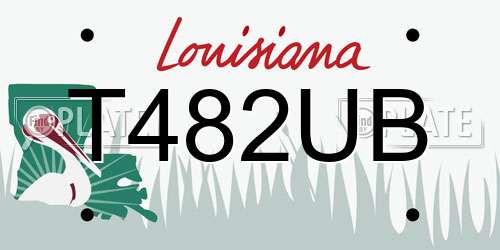 T482UB Louisiana License Plate