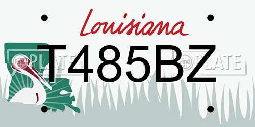 T485BZ Louisiana License Plate